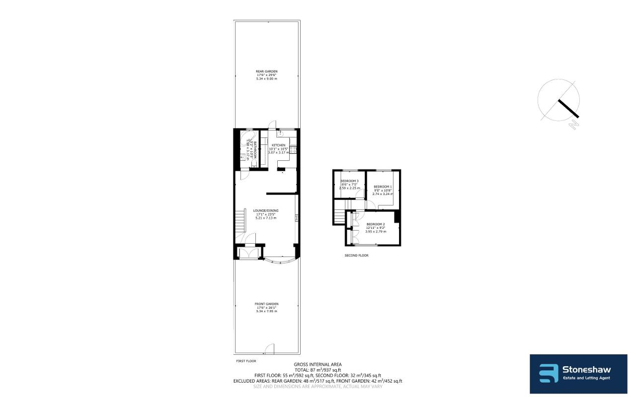 Floorplan of Rugby Road, Dagenham, Essex, RM9 4AH