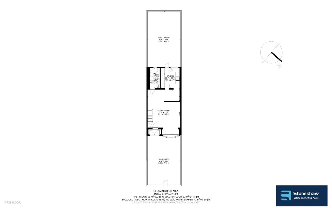 Floorplan of Rugby Road, Dagenham, Essex, RM9 4AH