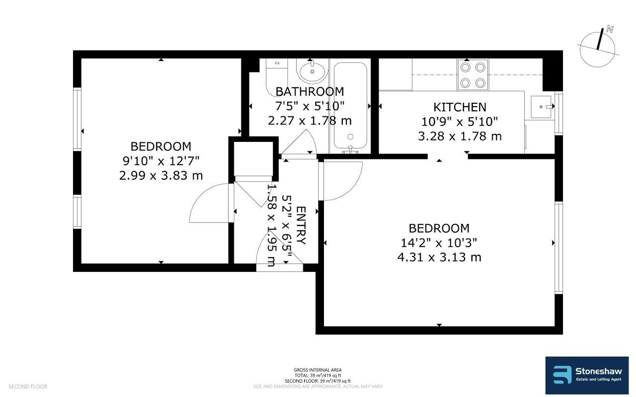 Floorplan of Plumtree Close, Dagenham, Essex, RM10 8UE