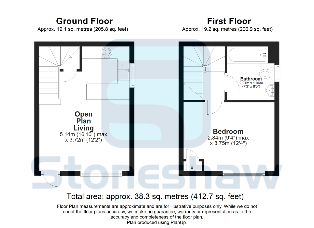 Floorplan of Loxley Court, Harold Hill, Romford, Essex, RM3 7EW