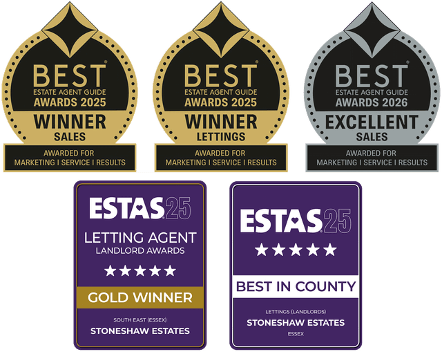 <p><span style="color:hsl(190,100%,44%);font-family:Figtree, Arial, Helvetica, sans-serif;font-size:18px;"><strong>RECOGNISED FOR EXELLENCE</strong></span><span style="color:hsl(190,100%,44%);"> </span></p> <p><span style="color:hsl(207,100%,24%);">Stoneshaw Estates have been named as <strong>one of the very best Estate & Letting </strong>estate agents in the UK.</span></p>